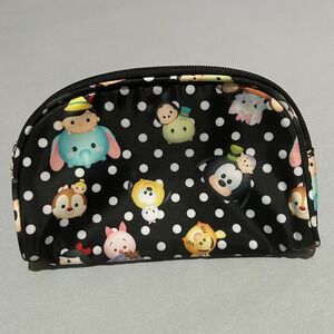 Disney Tsum Tsum London Soho Cosmetic Bag Black Polka Dot‎ Travel Makeup